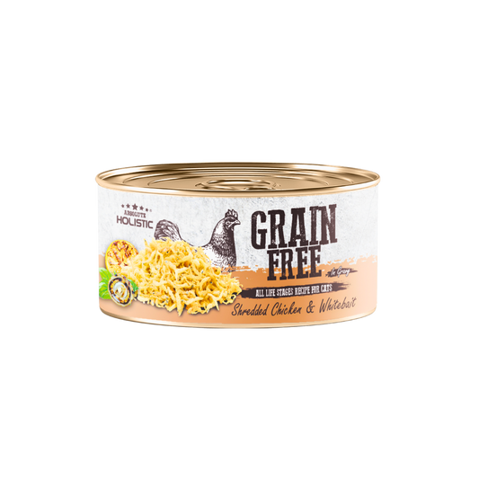 Absolute Holistic Grain Free for Cats | Shredded Chicken & Whitebait