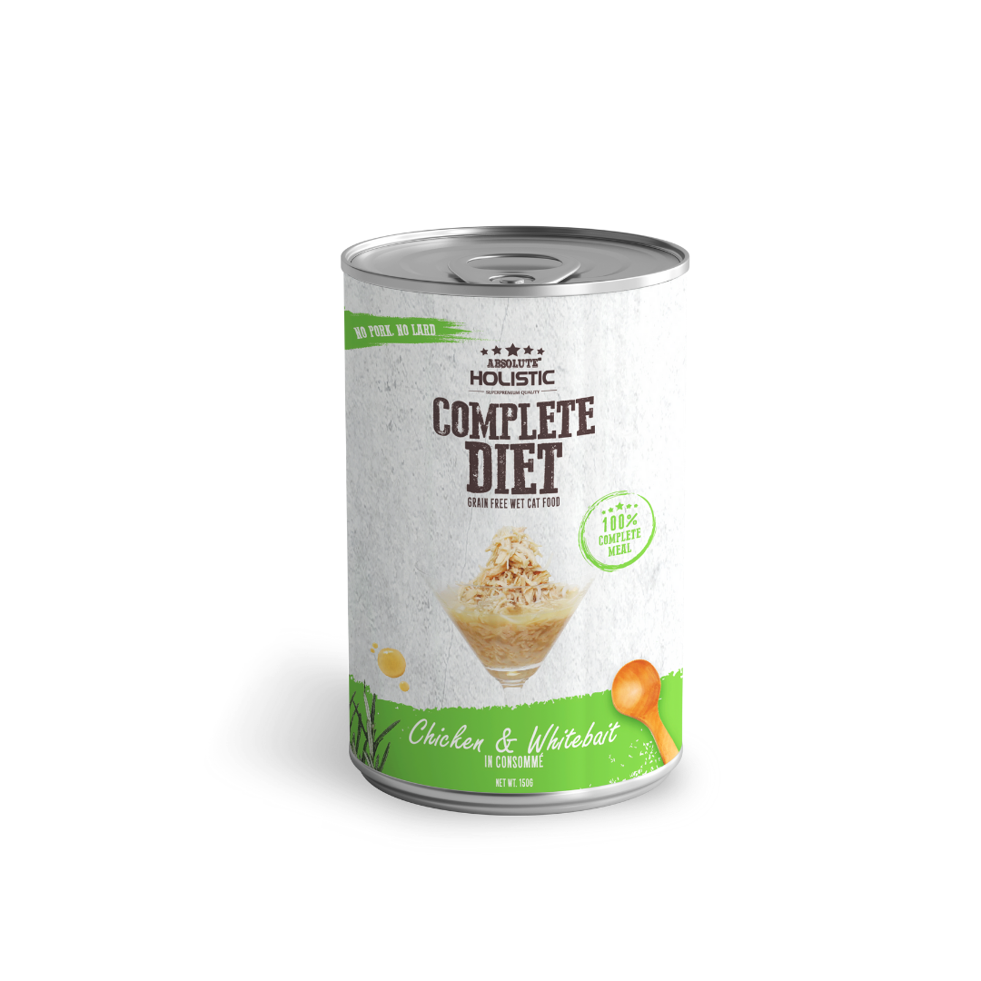 Absolute Holistic Complete Diet for Cats | Chicken & Whitebait