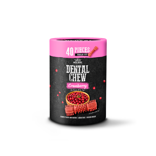 Absolute Holistic Dental Chew Cranberry Value Tub Regular Size