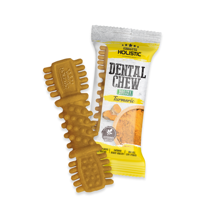 Absolute Holistic BOOST Dental Chew for Dogs - Turmeric (4") | Infused with Superfood