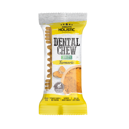 Absolute Holistic BOOST Dental Chew for Dogs - Turmeric (4") | Infused with Superfood