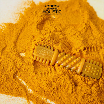 Absolute Holistic BOOST Dental Chew for Dogs - Turmeric (4") | Infused with Superfood