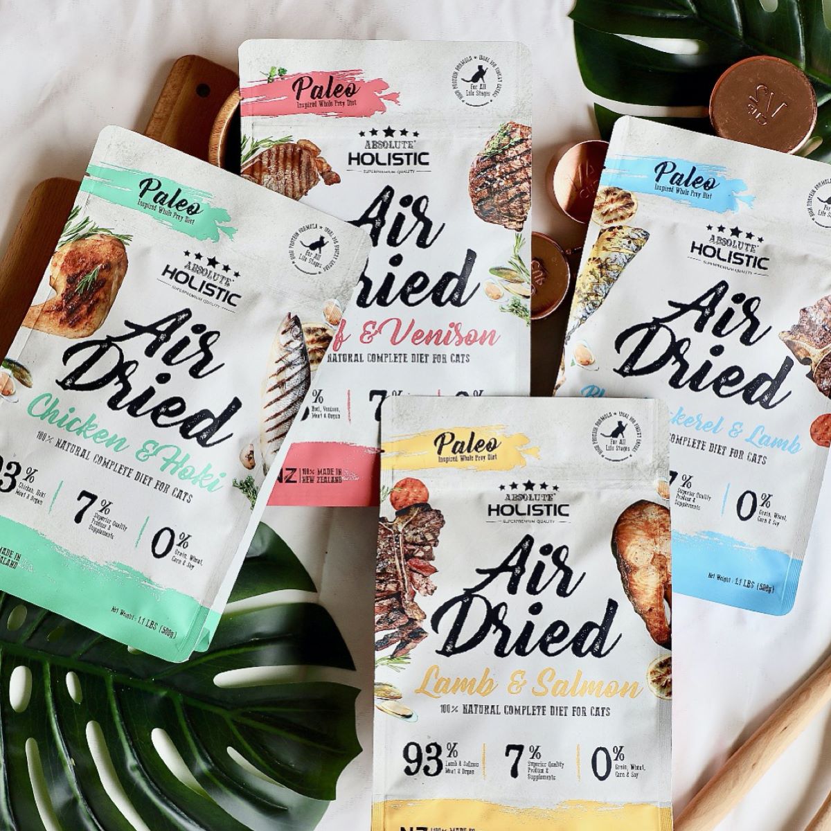 Absolute Holistic Air Dried Food for Cats - Lamb & Salmon (500g)