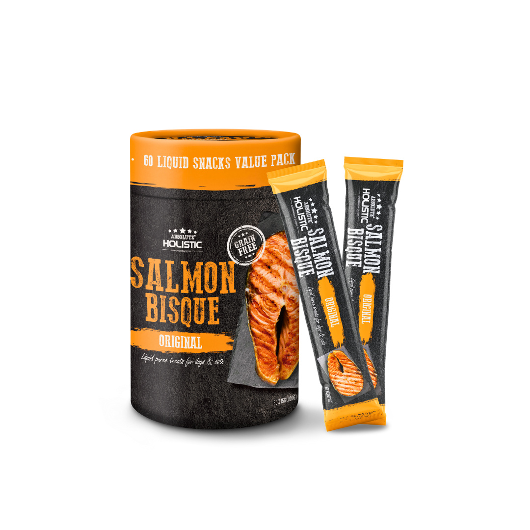 Absolute Holistic Liquid Treats for Cats & Dogs - Salmon Bisque Original (Tub)
