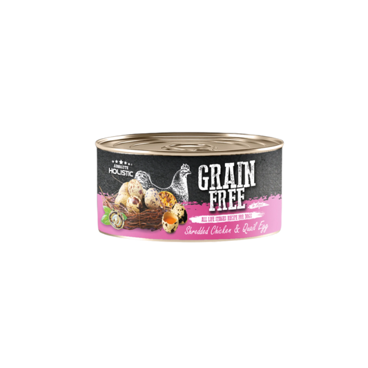 Absolute Holistic Grain Free for Dogs | Shredded Chicken & Quail Egg