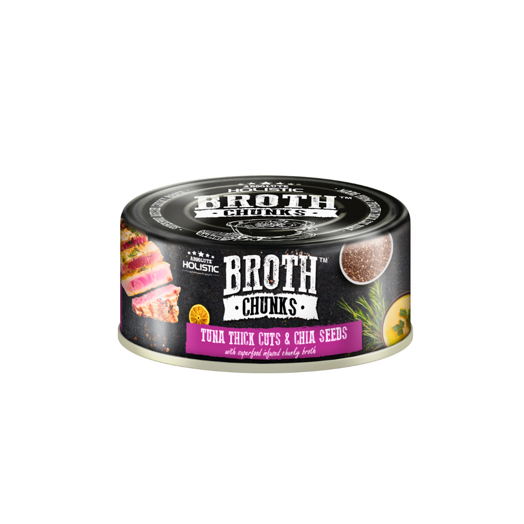 Absolute Holistic Broth Chunks | Tuna Thick Cuts & Chia Seeds