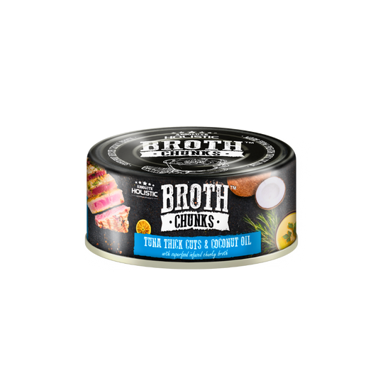 Absolute Holistic Broth Chunks | Tuna Thick Cuts & Coconut Oil