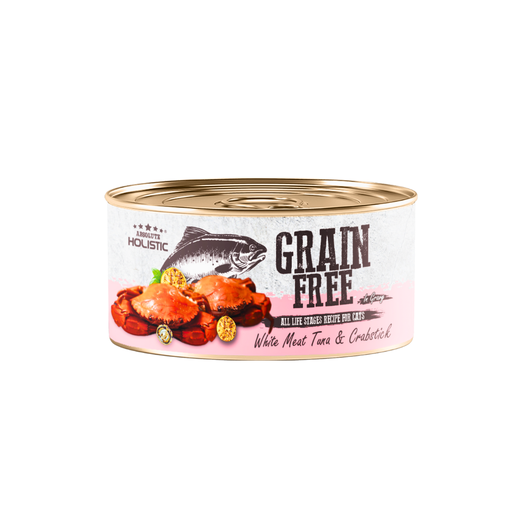 Absolute Holistic Grain Free for Cats | White Meat Tuna & Crabstick