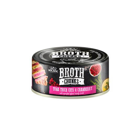 Absolute Holistic Broth Chunks | Tuna Thick Cuts & Cranberry