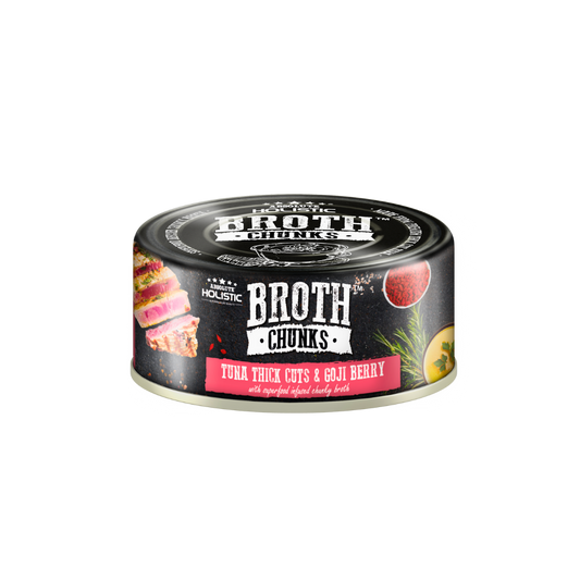 Absolute Holistic Broth Chunks | Tuna Thick Cuts & Goji Berry