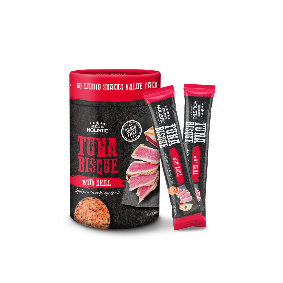 Absolute Holistic Liquid Treats for Cats & Dogs - Tuna Bisque with Krill (Tub)