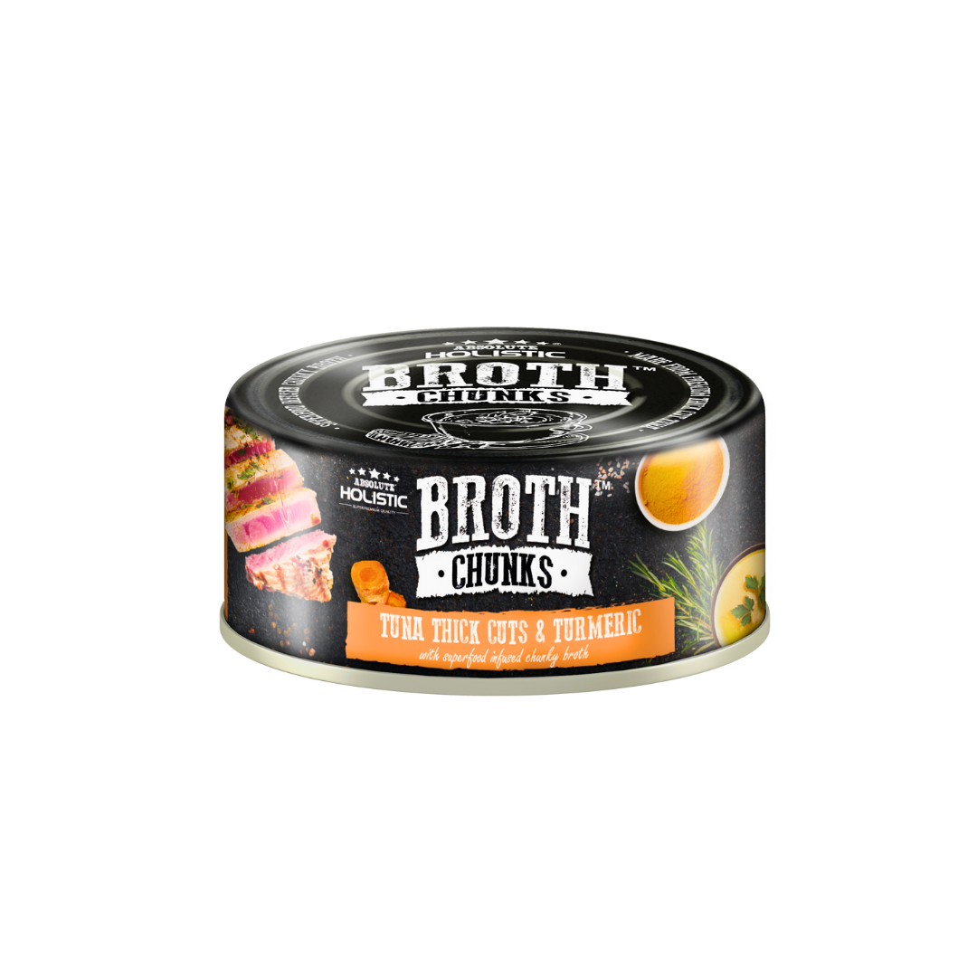 Absolute Holistic Broth Chunks | Tuna Thick Cuts & Turmeric